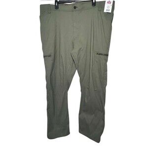 Wrangler Cargo Straight Fit Pants Mens Size 44 x 30 Green Hiking All Terrain New